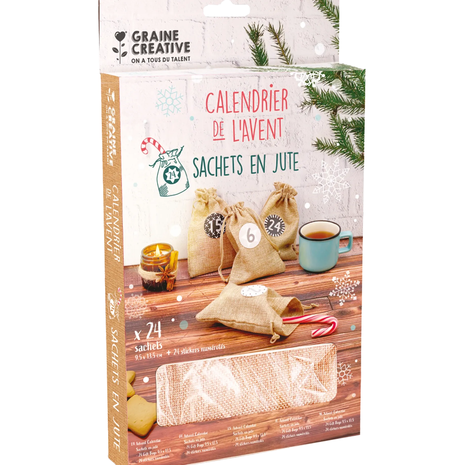 Adventskalender jutepåsar