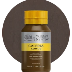 Akrylfärg Galeria 500 ml, bränd umbra