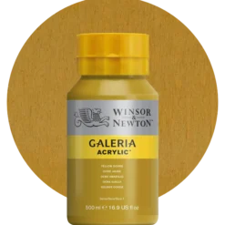 Akrylfärg Galeria 500 ml, guldockra