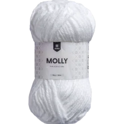 Akrylgarn Molly, vit