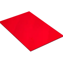 Akrylplastskiva 300x200x3 mm, transparant röd