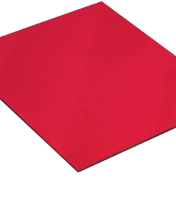 Akrylskiva 500x500x3 mm, transparant röd