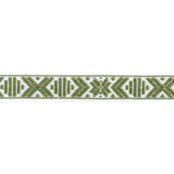 Allmogeband, vit/grön