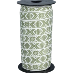 Allmogeband, vit/grön