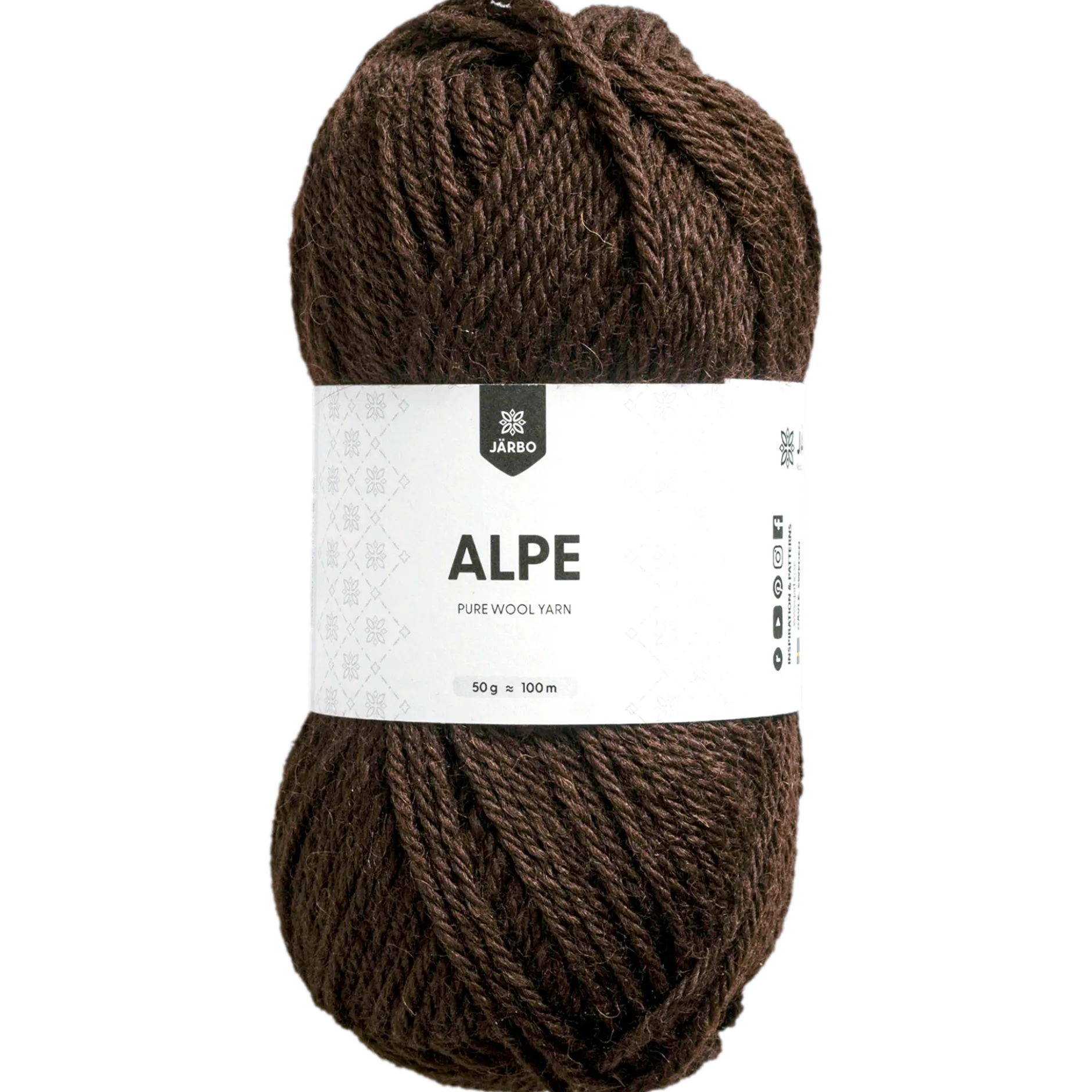 Alpe ullgarn, brun