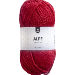 Alpe ullgarn, vinröd