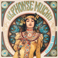 Alphonse Mucha colouring book