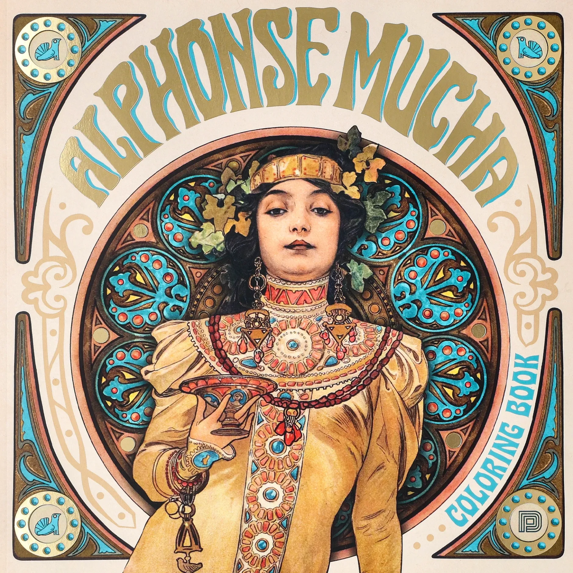 Alphonse Mucha colouring book