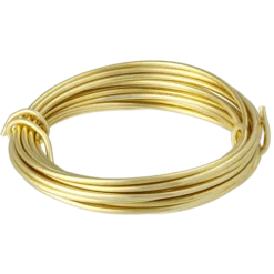 Aluminiumtråd 2 mm 3 m, gold