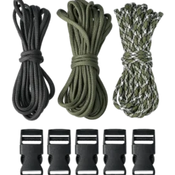 Armbandsset 4 mm, army/svart