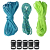 Armbandsset 2 mm, neongrön/petrol