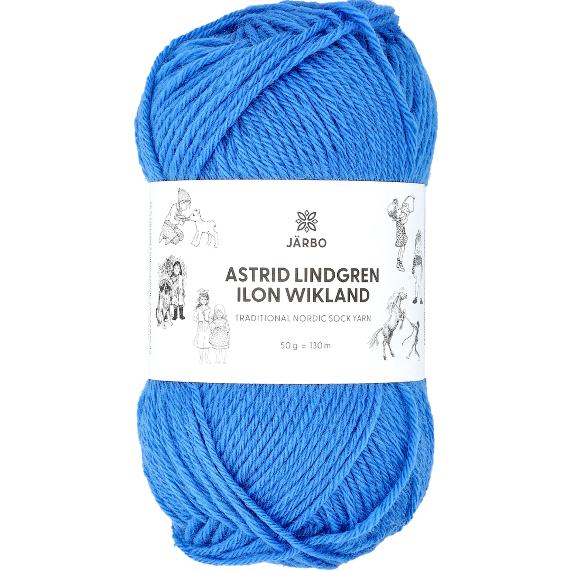 Astrid Lindgren garn solid, blå
