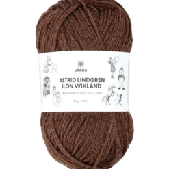 Astrid Lindgren garn solid, brun