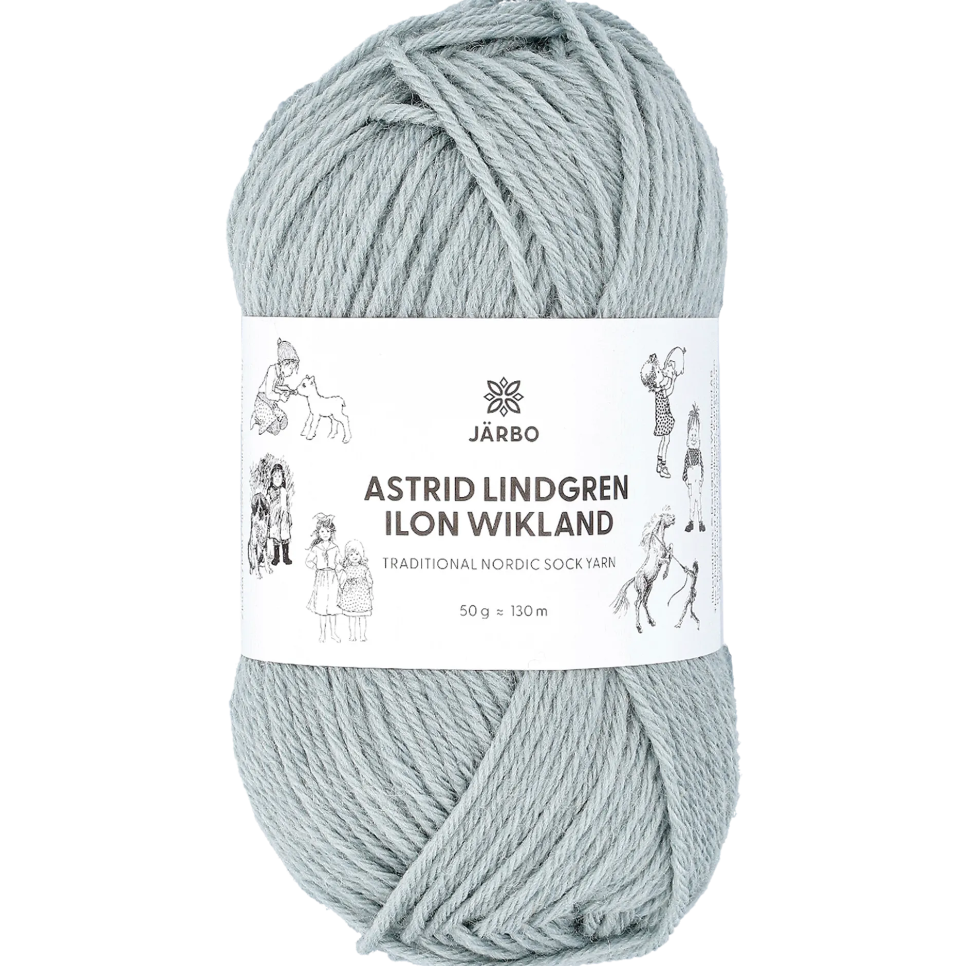 Astrid Lindgren garn solid, grå