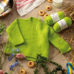 Astrid Lindgren garn solid, ljusgrön