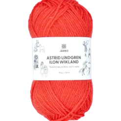 Astrid Lindgren garn solid, röd