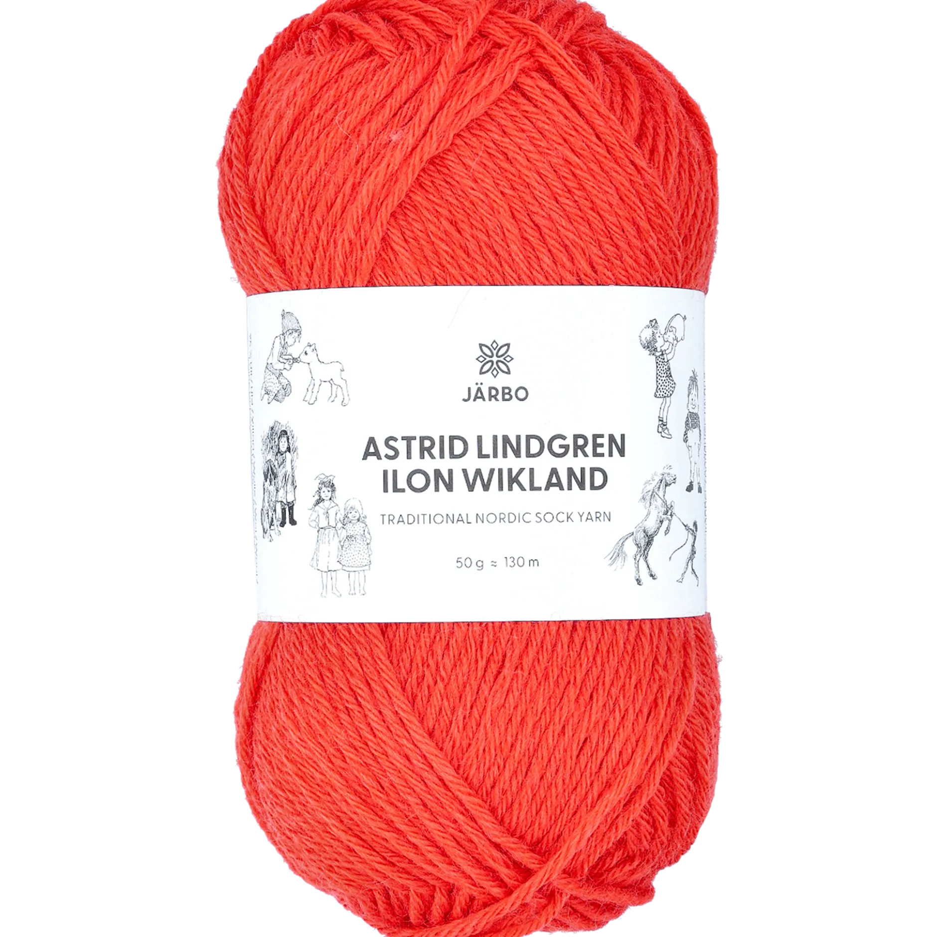 Astrid Lindgren garn solid, röd