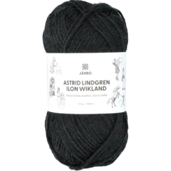 Astrid Lindgren garn solid, svart
