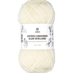 Astrid Lindgren garn solid, vit