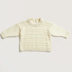 Baby cozy organic cotton cashmere, creme