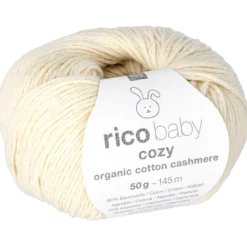 Baby cozy organic cotton cashmere, creme