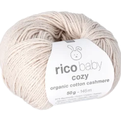 Baby cozy organic cotton cashmere, Ecru