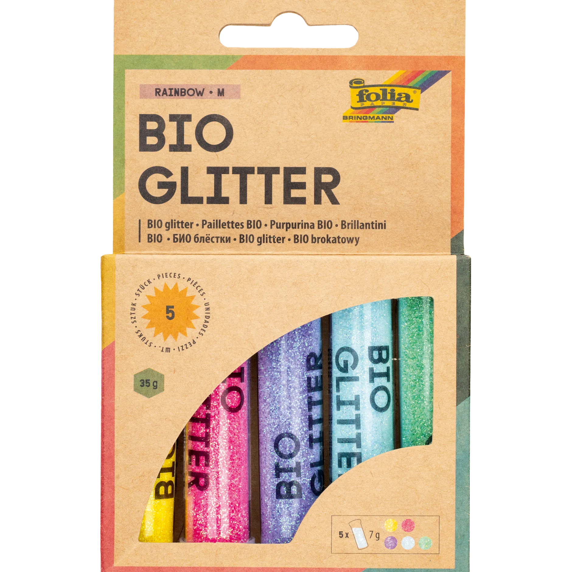 Bioglitter Mixpack regnbåge