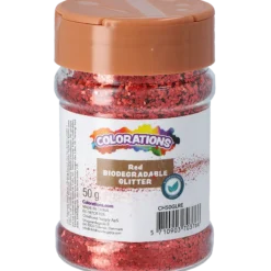 Biologiskt nedbrytbart glitter, silver