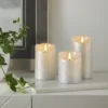 Blockljus LED silver, 12,5 cm