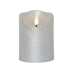 Blockljus LED silver, 10 cm