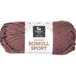 Bomull sport garn, brun