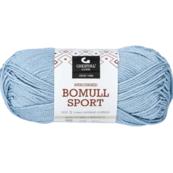 Bomull sport garn, ljusblå
