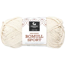 Bomull sport garn, natur