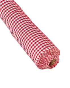 Bomullstyg rutigt, röd