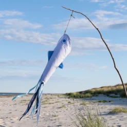 Bomullstyg smalrandigt, blå
