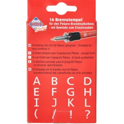 Brännmärkningsspets, bokstäver A-L