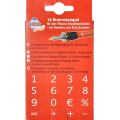 Brännmärkningsspets, siffror