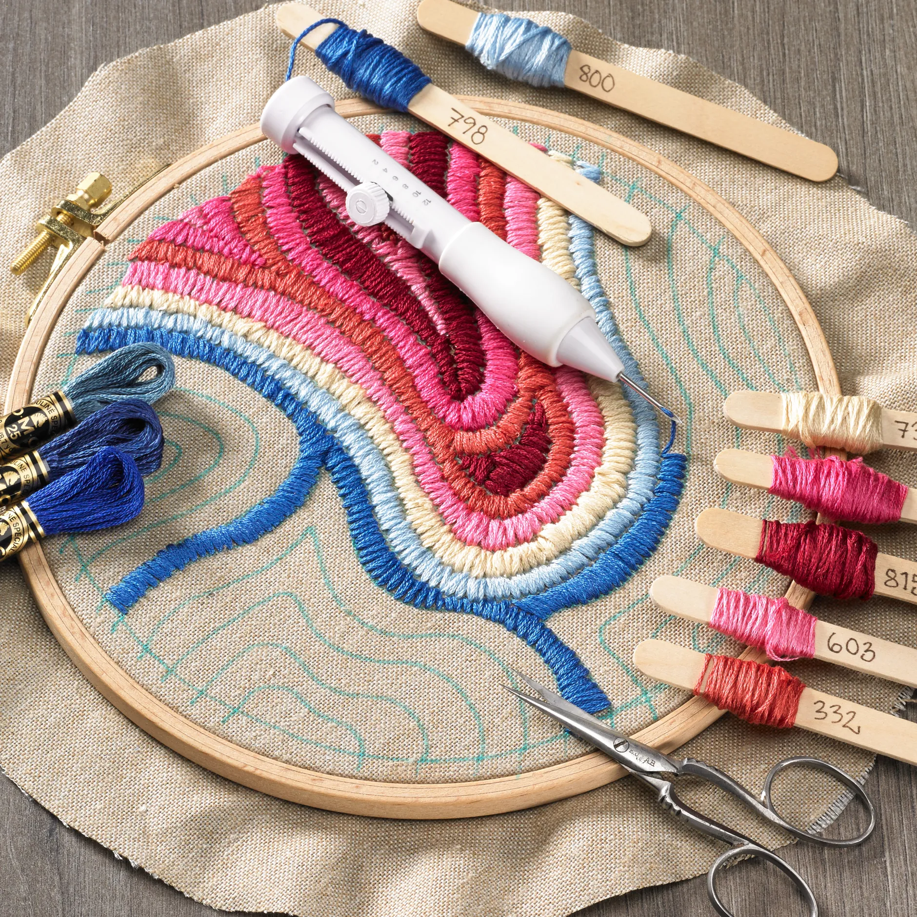 Broderigarn DMC, rosa
