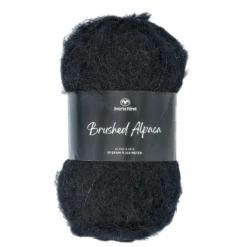 Brushed alpacka garn, natural white