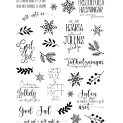 Clear Stamps, jultexter