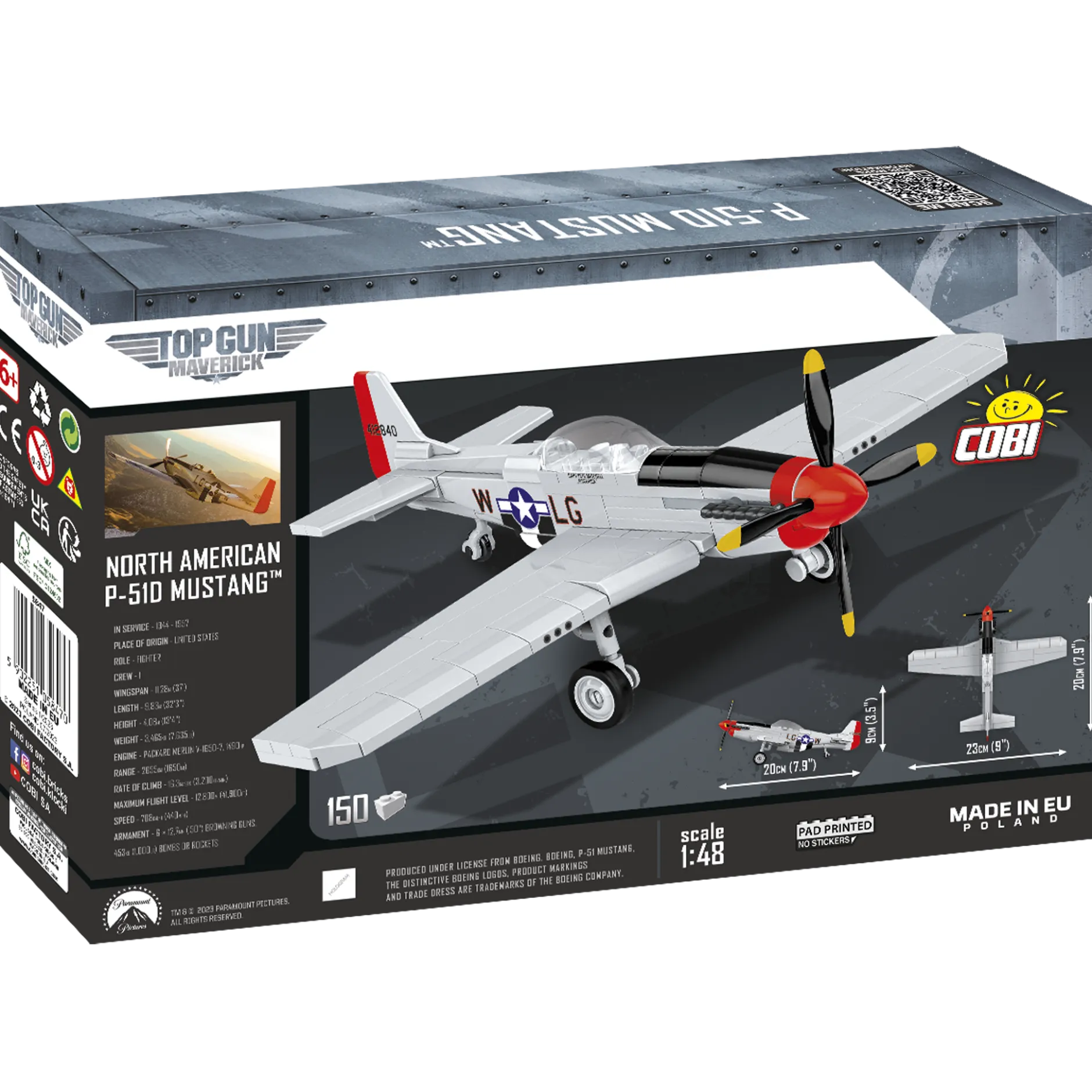 COBI Top gun P-51D Mustang 150 bitar