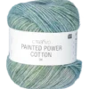 Creative Painted Power Cotton, Aqua shades