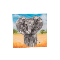 Crystal Art Card Kit, elefant