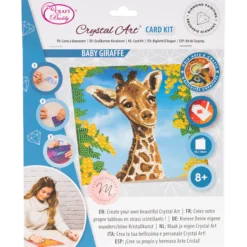 Crystal Art Card Kit, giraff