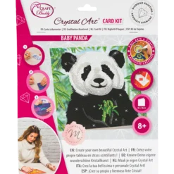 Crystal Art Card Kit, panda