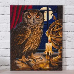 Crystal Art Kits Canvas The Astrologer Owl Lisa Parker