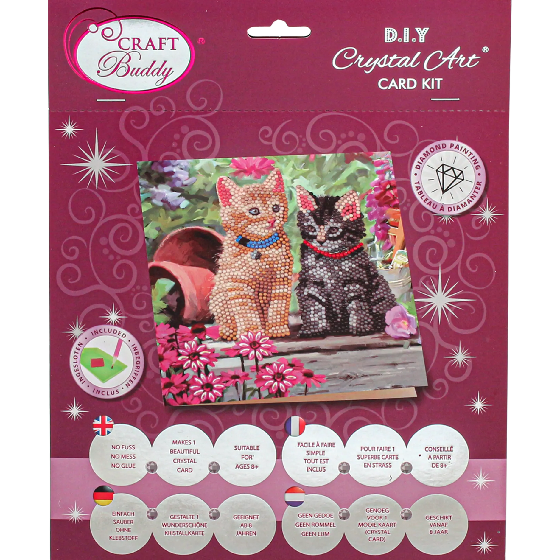 Crystal Card Kit Cat Friends