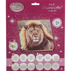 Crystal Card Kit Resting Lion