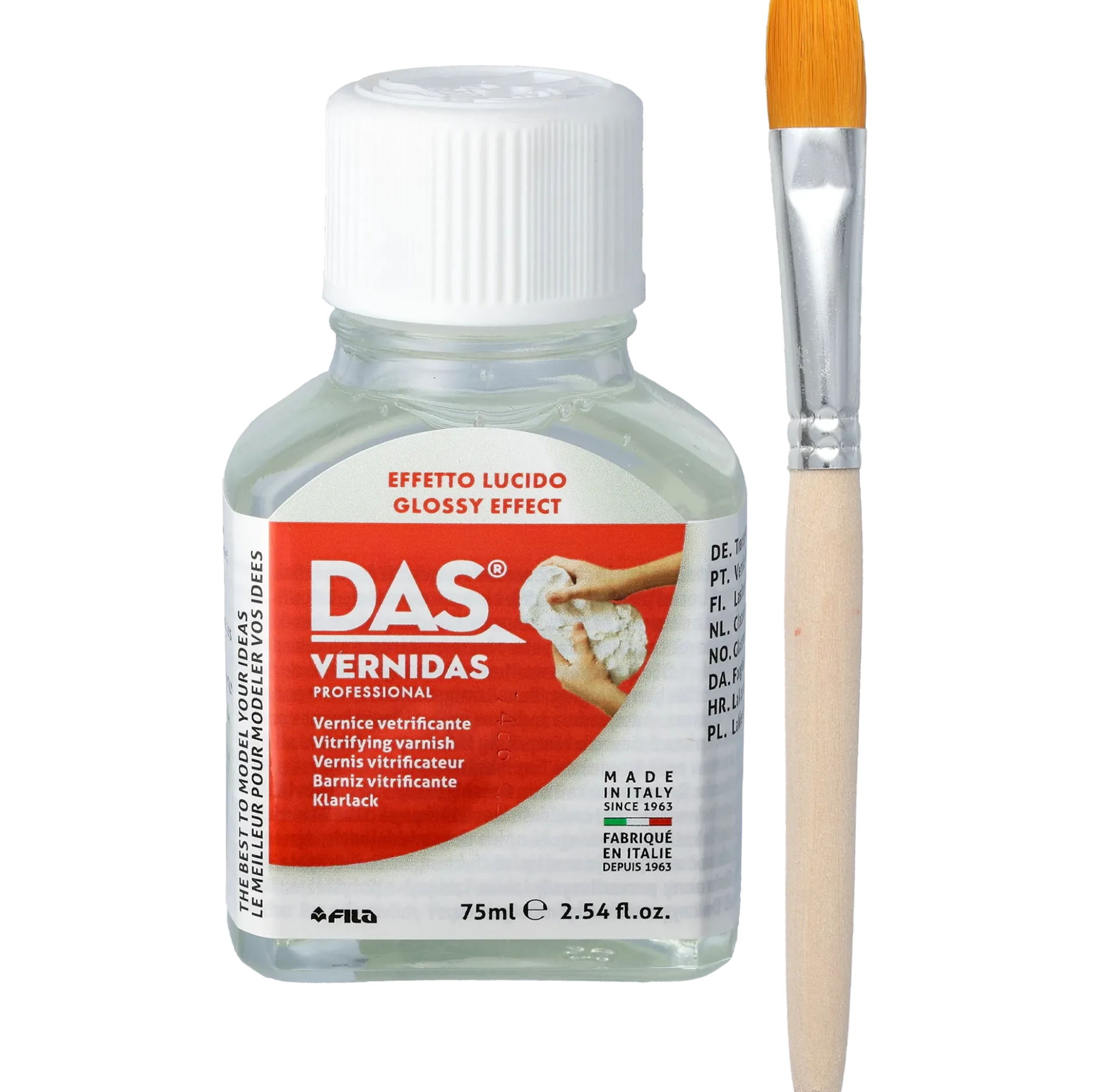DAS Vernidas set klarlack och pensel