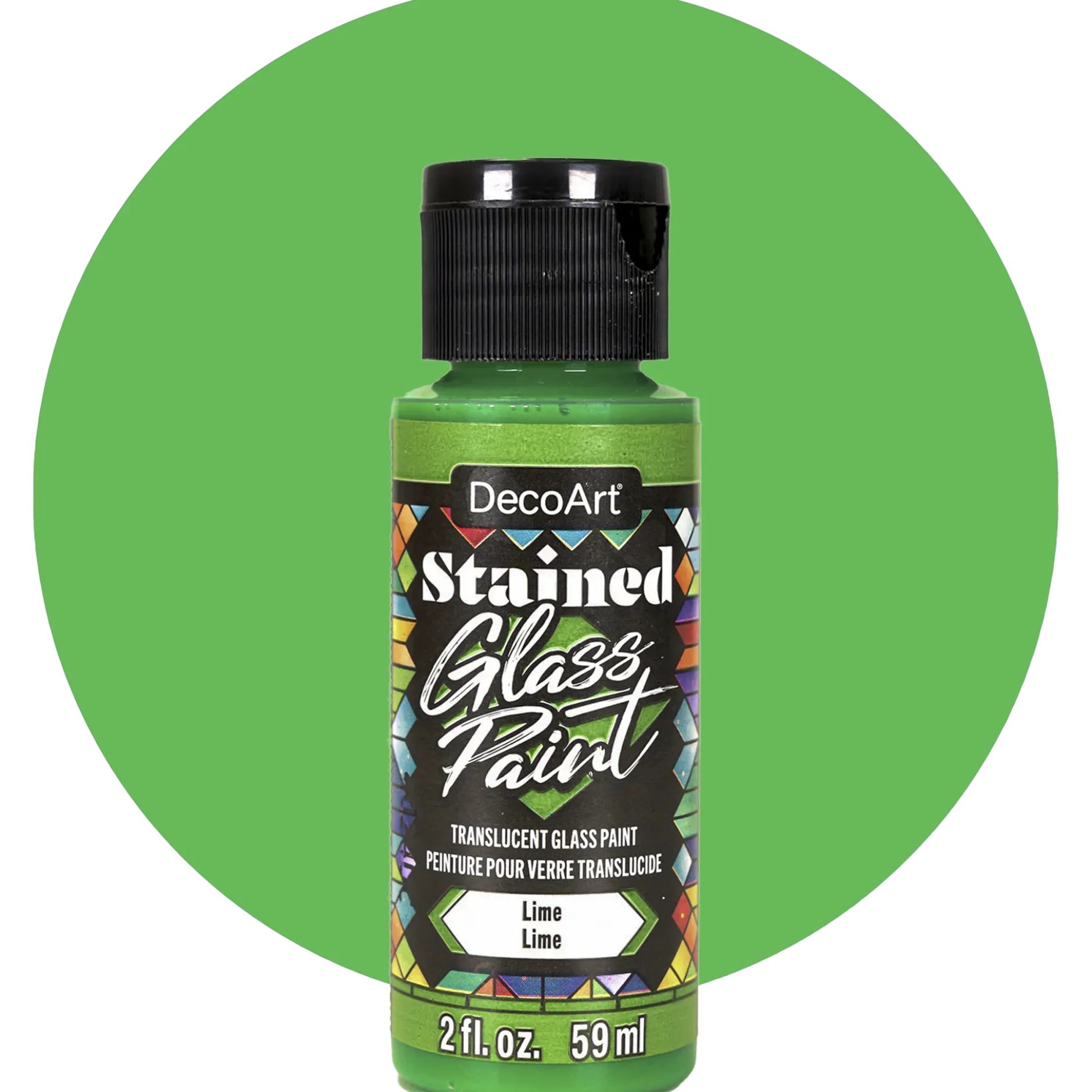 Deco Art Stained glass paint, Lime